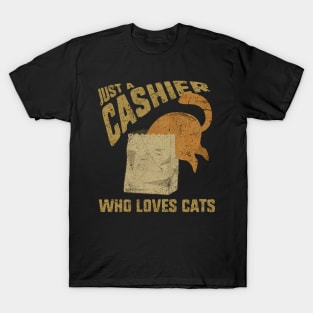 Just A Cashier Who Loves Cats T-Shirt